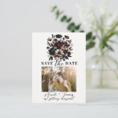 Carte Postale Faire-part Moody Rustic Garden Florals Bohemian Enregistrer l (Debout devant)
