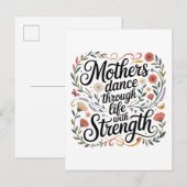 Carte Postale Faire-part Mothers Dance Through Life With Strength (Devant / Derrière)