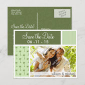 Carte Postale Faire-part Motif de palmier tropical (Devant / Derrière)