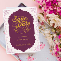 Motif Oriental Élégant de Mariage Bourgogne