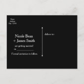 Carte Postale Faire-part Moto & Silver Hearts Biker Enregistrer La Date (Dos)