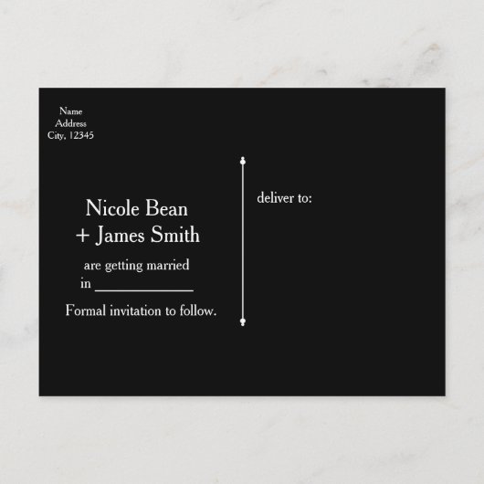 Carte Postale Faire-part Motocyclette & Cœurs Argentés Biker Save The Date (Dos)