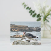 Carte Postale Faire-part Mouette Sauvegarder la Date (Debout devant)
