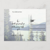 Carte Postale Faire-part Mountain Woodland Forest Lakeside Enregistrer La D (Dos)