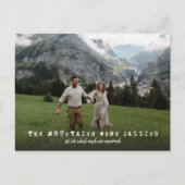 Carte Postale Faire-part Mountains Were Calling Photo Wedding (Devant)