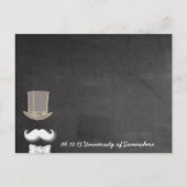 Carte Postale Faire-part Moustache Chalk Design Enregistrer La Date (Dos)