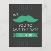 Carte Postale Faire-part Moustache Enregistrer la date (Devant)