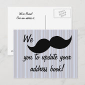 Carte Postale Faire-part Moustache Mobile (Devant / Derrière)