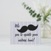 Carte Postale Faire-part Moustache Mobile (Debout devant)