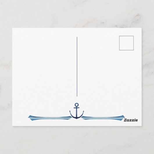 Carte postale Faire-part Moving Bateau Blue (Dos)
