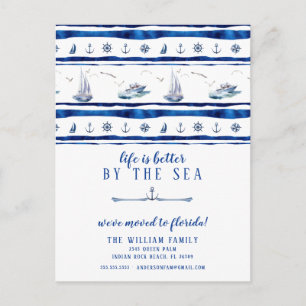 Carte postale Faire-part Moving Bateau Blue