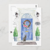 Carte postale Faire-part Moving Chat Russe Bleu (Devant / Derrière)