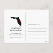 Carte postale Faire-part Moving Florida (Dos)