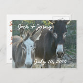 Carte Postale Faire-part Mules-enregistrer la personnaliser-date (Devant / Derrière)