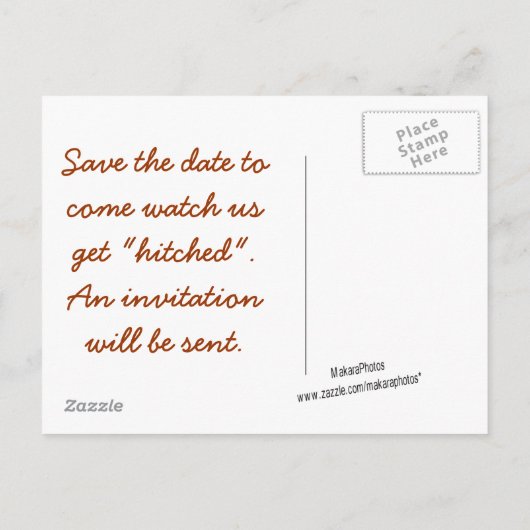 Carte Postale Faire-part Mules-enregistrez la date-personnaliser (Dos)