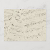 Carte Postale Faire-part Musique romantique moderne notes de mariage enregi (Dos)