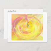 Carte Postale Faire-part Naissance dorée (Devant / Derrière)