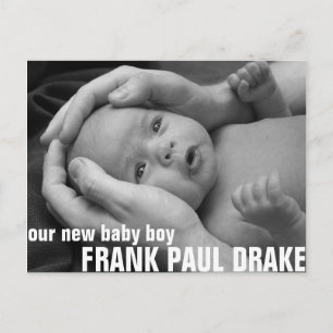 Carte Postale Faire-part Naissance personnalisable Annoucement 2