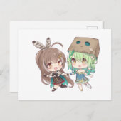 Carte Postale Faire-part Nanashi Mumei (七詩ムメイ) et Ceres Fauna (セレス・ファウナ) (Devant / Derrière)