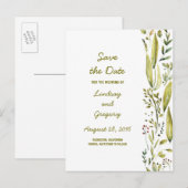 Carte Postale Faire-part Nature Wonderland mignonne Enregistrer la date (Devant / Derrière)