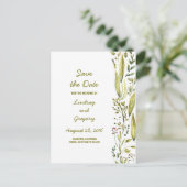 Carte Postale Faire-part Nature Wonderland mignonne Enregistrer la date (Debout devant)