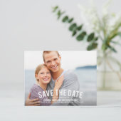 CARTE POSTALE FAIRE-PART NAUTICAL | ENREGISTRER LA DATE D'ANNONCE (Debout devant)