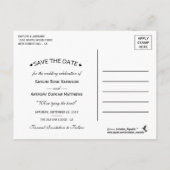 Carte Postale Faire-part Nautical Lighthouse Burlap Mariage Enregistrer La  (Dos)