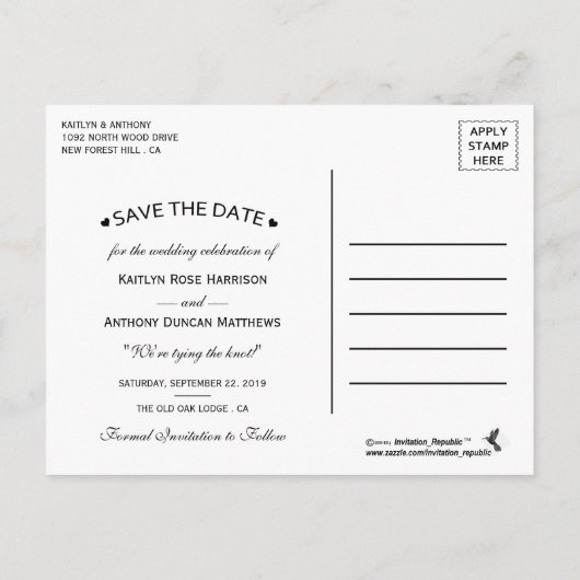 Carte Postale Faire-part Nautical Lighthouse Burlap Mariage Enregistrer La  (Dos)