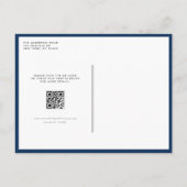 Carte Postale Faire-part Navy Blue Nevada State Map QR Code Enregistrer la (Dos)