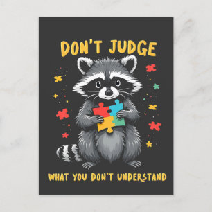 Carte Postale Faire-part Ne jugez pas ce que vous ne comprenez pas Raccoon