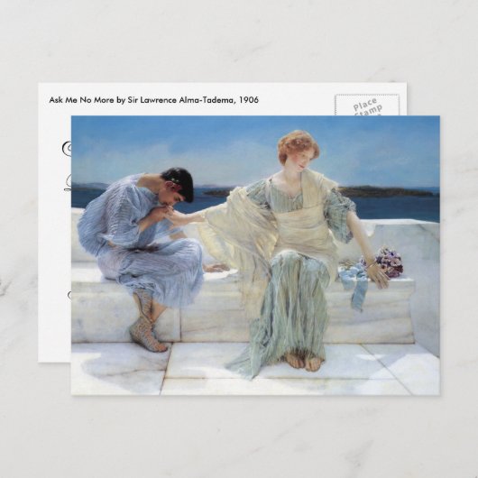 Carte Postale Faire-part Ne me demandez plus by Alma Tadema Mariage (Devant / Derrière)