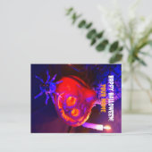 Carte Postale Faire-part Neon Halloween pumpkins (Debout devant)