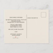 Carte Postale Faire-part New Address Wildflower Moving (Dos)