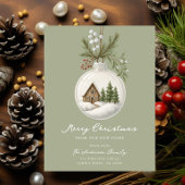 Carte Postale Faire-part New Home Christmas Postcard Ornament Scene