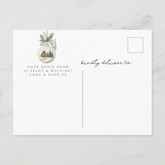 Carte Postale Faire-part New Home Christmas Postcard Ornament Scene (Dos)