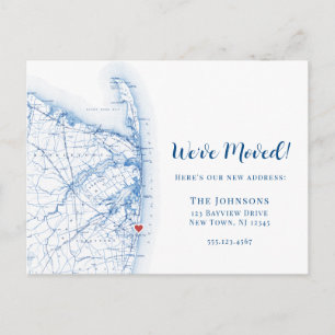 Carte Postale Faire-part New Home Long Branch New Jersey Map Moving