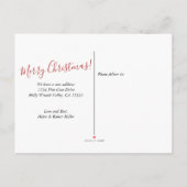 Carte Postale Faire-part New Home Sweet Home Pine Wreath Christmas Moving (Dos)