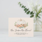 Carte Postale Faire-part New Season New Home Fall Autumn Pumpkin Moving (Debout devant)