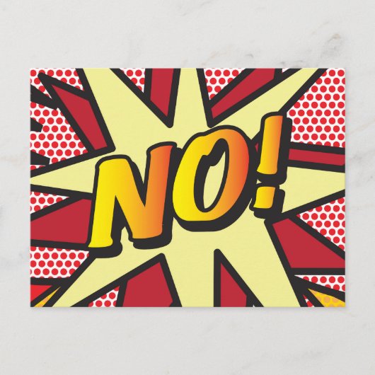 Carte Postale Faire-part NO Your Message Speech Buble Fun Retro (Devant)