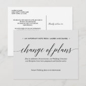 Carte Postale Faire-part Noces d'Argent Changement de Plans Reporté Annulé (Devant / Derrière)