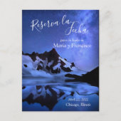 Carte Postale Faire-part Noche Estrellada en las Montañas Reserva la Fecha (Devant)