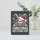 Carte Postale Faire-part Noël a un côté sombre (Debout devant)