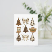 Carte Postale Faire-part Noël Boot Cowboy Père Noël Occidentale Noël (Debout devant)