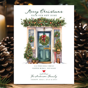 Carte Postale Faire-part Noël Déménagement Nouvelle Maison