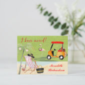 Carte Postale Faire-part Noël Je Déménage Ocean Beach Budget Déménagement (Debout devant)