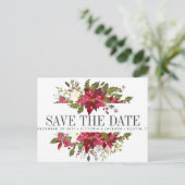 Carte Postale Faire-part Noël | Mariage d'hiver WEDDING Réservez la date (Debout devant)