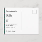 Carte Postale Faire-part Noël Plaid avec mignon Snowman Nouvelle maison (Dos)