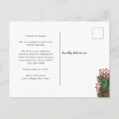 Carte Postale Faire-part Noël rustique Nouvelle maison pour les vacances Dé (Dos)