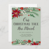 Carte Postale Faire-part Noël vert déplacé lumières mal-teigne bouger (Devant / Derrière)