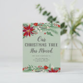 Carte Postale Faire-part Noël vert déplacé lumières mal-teigne bouger (Debout devant)